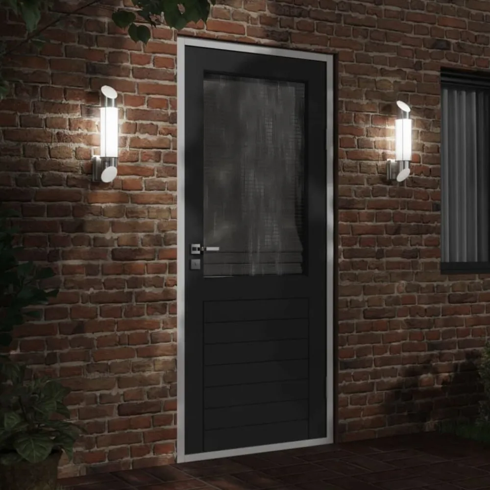 vidaXL Aplique de exterior de acero inoxidable Plateado