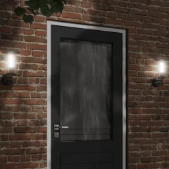 vidaXL Aplique de exterior de acero inoxidable Negro Hot