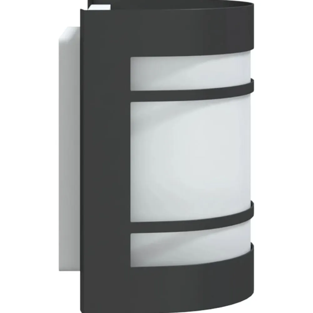 vidaXL Aplique de exterior de acero inoxidable Negro
