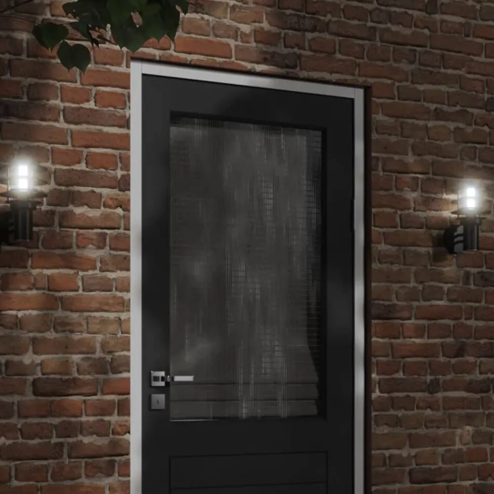 vidaXL Iluminación-Aplique de exterior de acero inoxidable