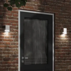 vidaXL Iluminación-Aplique de exterior de acero inoxidable