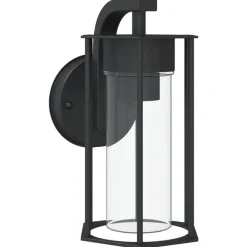 vidaXL Iluminación-Aplique de exterior de acero inoxidable negro