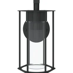 vidaXL Iluminación-Aplique de exterior de acero inoxidable negro