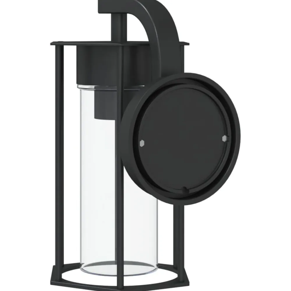 vidaXL Iluminación-Aplique de exterior de acero inoxidable negro