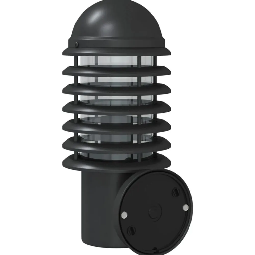 vidaXL Iluminación-Aplique de exterior con sensor acero inoxidable