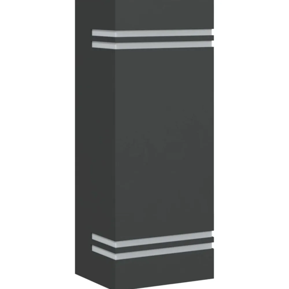 vidaXL Aplique de exterior de acero inoxidable Negro Outlet