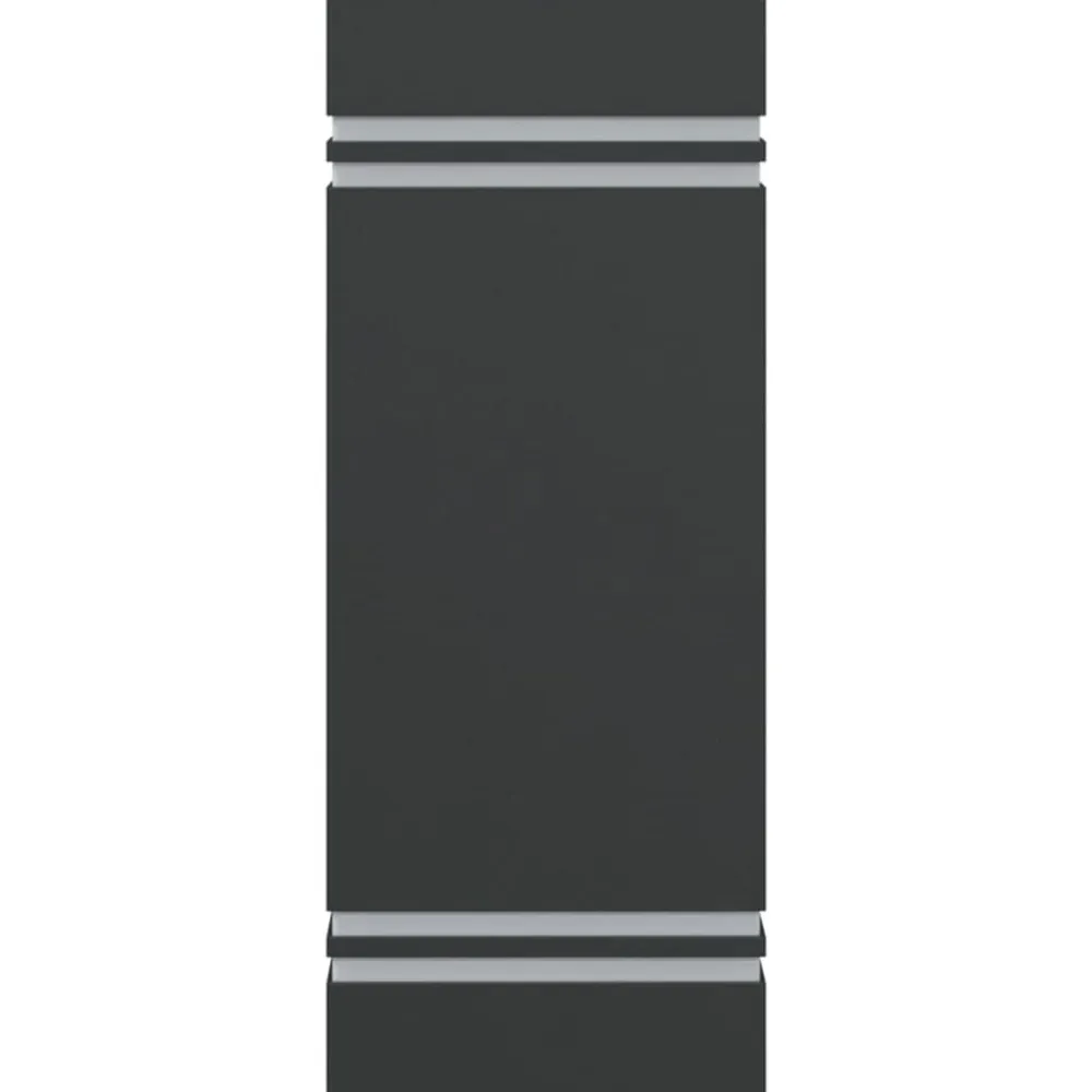 vidaXL Aplique de exterior de acero inoxidable Negro Outlet