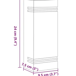 vidaXL Aplique de exterior de acero inoxidable Plateado Clearance