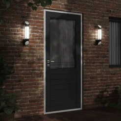 vidaXL Aplique de exterior de acero inoxidable Negro Sale