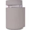 vidaXL Aplique de pared de exterior semicilíndrico gris aluminio Clearance