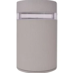 vidaXL Aplique de pared de exterior semicilíndrico gris aluminio Clearance