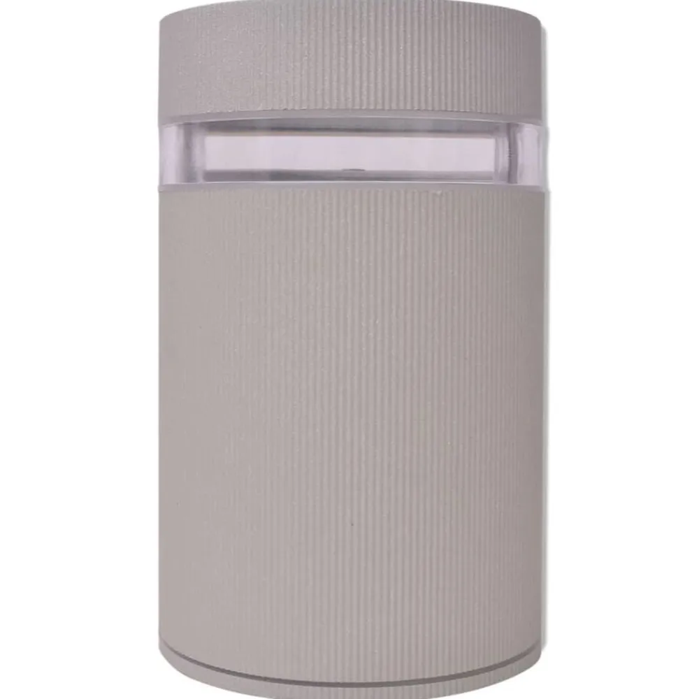 vidaXL Aplique de pared de exterior semicilíndrico gris aluminio Clearance