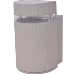 vidaXL Aplique de pared de exterior semicilíndrico gris aluminio Clearance