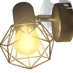 vidaXL Iluminación-Apliques bombilla filamento LED estilo industrial 2 uds negro