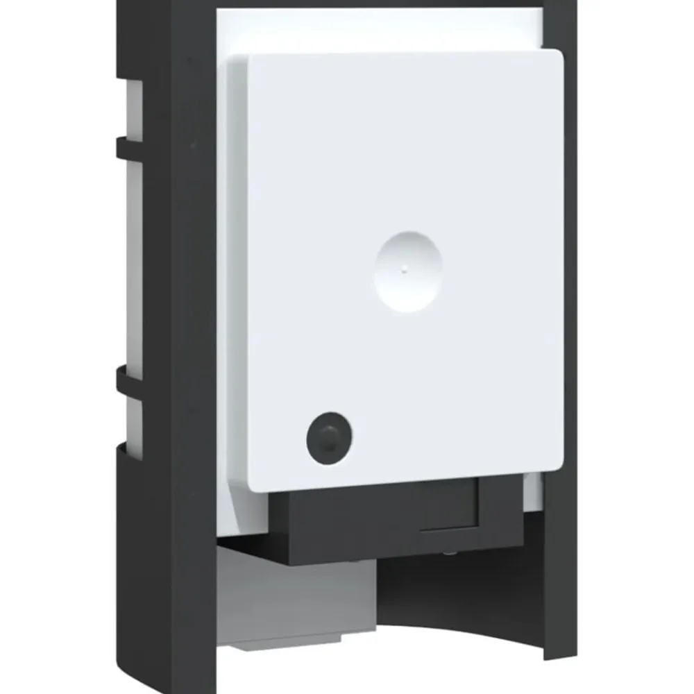 vidaXL Apliques de exterior con sensor 2 uds acero inoxidable Negro Best