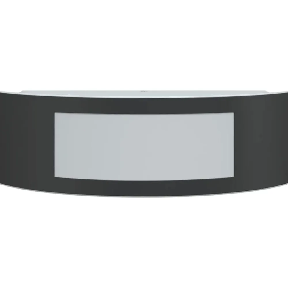 vidaXL Apliques de exterior 2 unidades acero inoxidable Negro Clearance