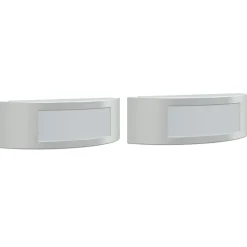 vidaXL Apliques de exterior 2 unidades acero inoxidable Plateado Hot