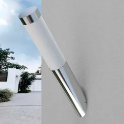 vidaXL Iluminación-Apliques de exterior 2 unidades acero inoxidable