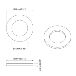 vidaXL Arandela de Resorte 2 pcs 13 x 1 mm Hierro Discount