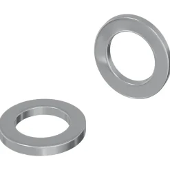 vidaXL Accesorios De Bricolaje-Arandelas 2 pcs Plateado 10 x 10 x 1,2 mm Acero