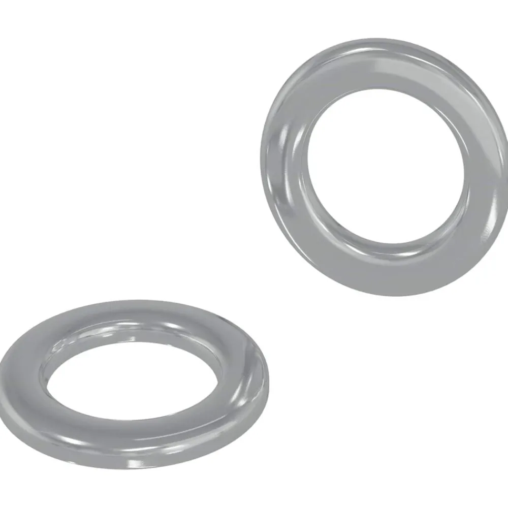 vidaXL Arandelas 2 pcs Plateado 10 x 10 x 0,8 mm Hierro New