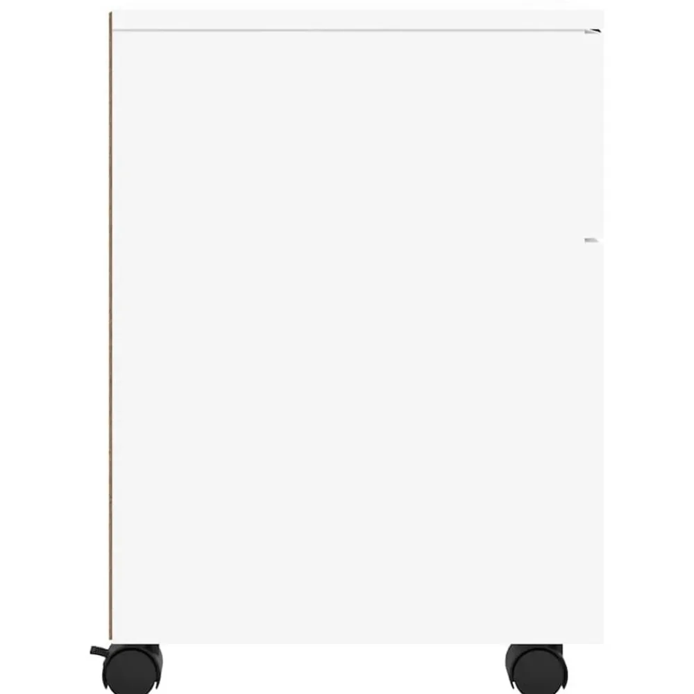 vidaXL Archivador con ruedas madera contrachapada 45x38x54 cm Blanco Outlet