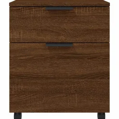 vidaXL Armarios Y Almacenamiento-Archivador ruedas madera contrachapada roble Sonoma 45x38x54 cm