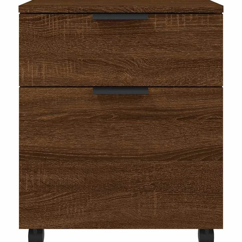 vidaXL Armarios Y Almacenamiento-Archivador ruedas madera contrachapada roble Sonoma 45x38x54 cm
