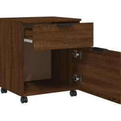 vidaXL Armarios Y Almacenamiento-Archivador ruedas madera contrachapada roble Sonoma 45x38x54 cm