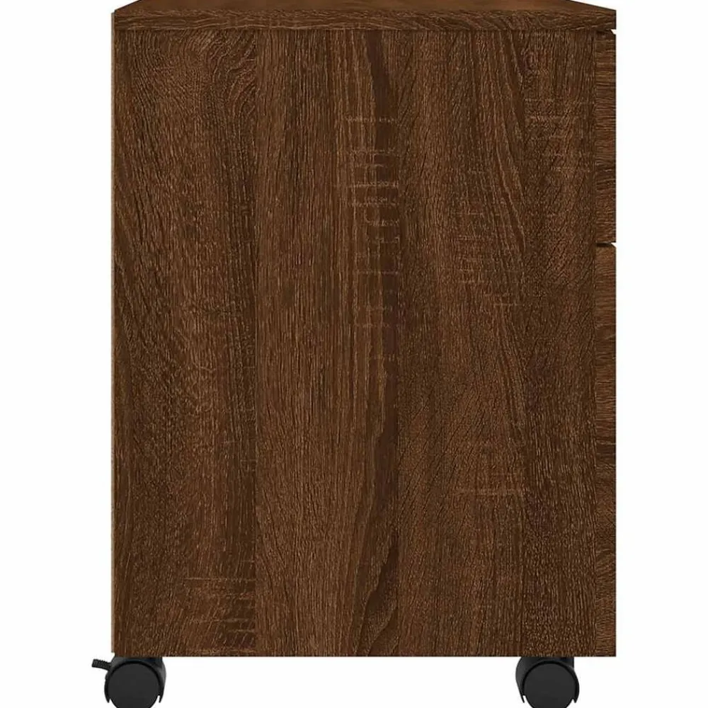 vidaXL Armarios Y Almacenamiento-Archivador ruedas madera contrachapada roble Sonoma 45x38x54 cm