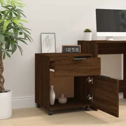 vidaXL Armarios Y Almacenamiento-Archivador ruedas madera contrachapada roble Sonoma 45x38x54 cm