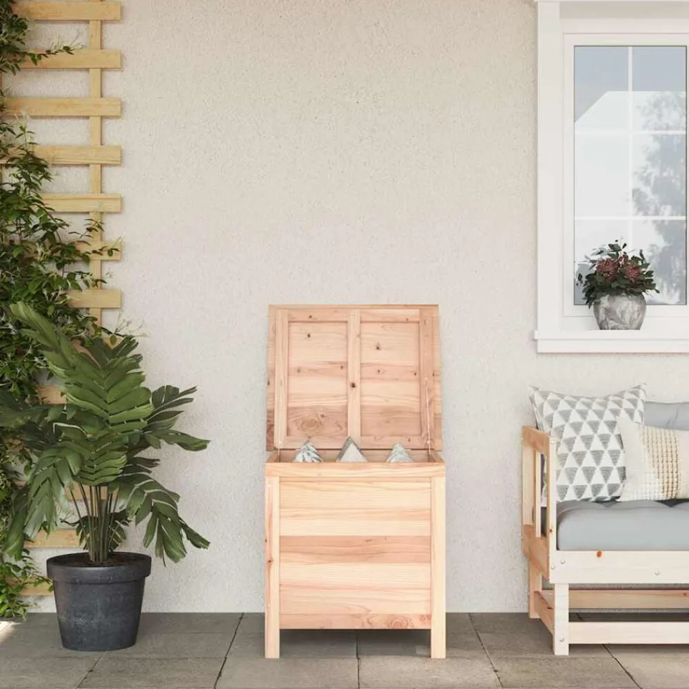 vidaXL Muebles De Jardín-Arcón de jardín madera maciza abeto 50x49x56,5 cm
