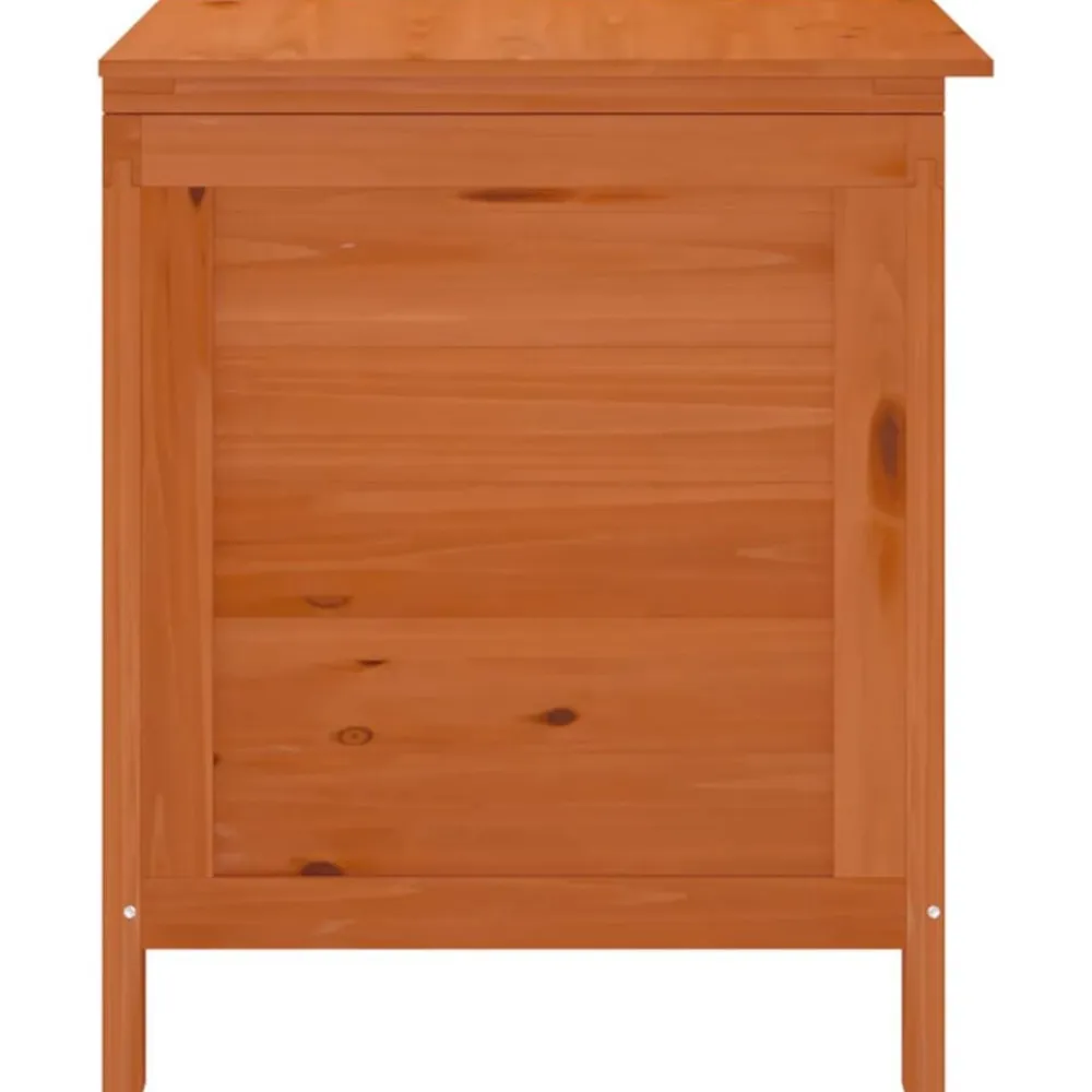 vidaXL Muebles De Jardín-Arcón de jardín madera maciza abeto marrón 50x49x56,5 cm