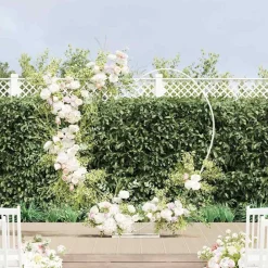 vidaXL Arco de Boda 195 x 35 x 211 cm Acero White Best