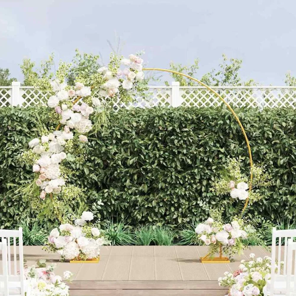 vidaXL Jardín-Arco de Boda 220 x 45 x 200 cm Acero