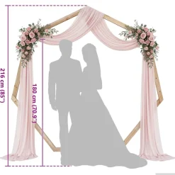vidaXL Jardín-Arco de Boda Marrón Claro 221 x 92 x 216 cm