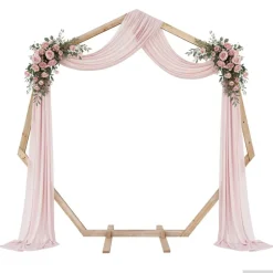 vidaXL Jardín-Arco de Boda Marrón Claro 221 x 92 x 216 cm