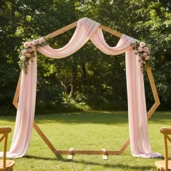 vidaXL Jardín-Arco de Boda Marrón Claro 221 x 92 x 216 cm