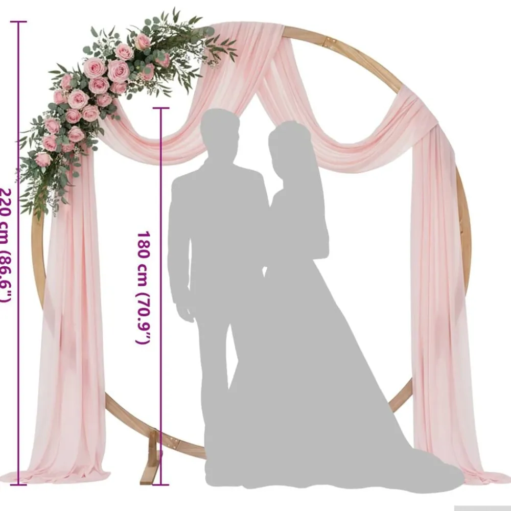 vidaXL Jardín-Arco de Boda Marrón Claro 224 x 80 x 220 cm