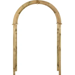 vidaXL Jardín-Arco de celosía de madera de pino verde impregnada