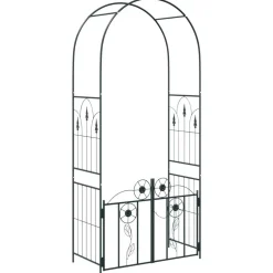 vidaXL Jardín-Arco de jardín con cerradura 102 x 50 x 218 cm