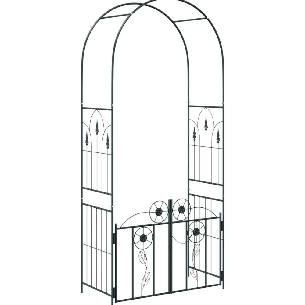 vidaXL Jardín-Arco de jardín con cerradura 102 x 50 x 218 cm