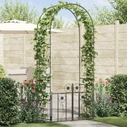 vidaXL Jardín-Arco de jardín con cerradura 102 x 50 x 218 cm