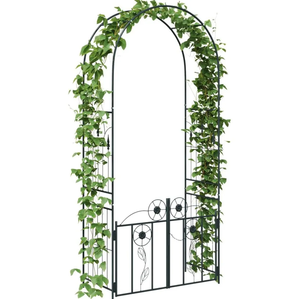 vidaXL Jardín-Arco de jardín con cerradura 102 x 50 x 218 cm