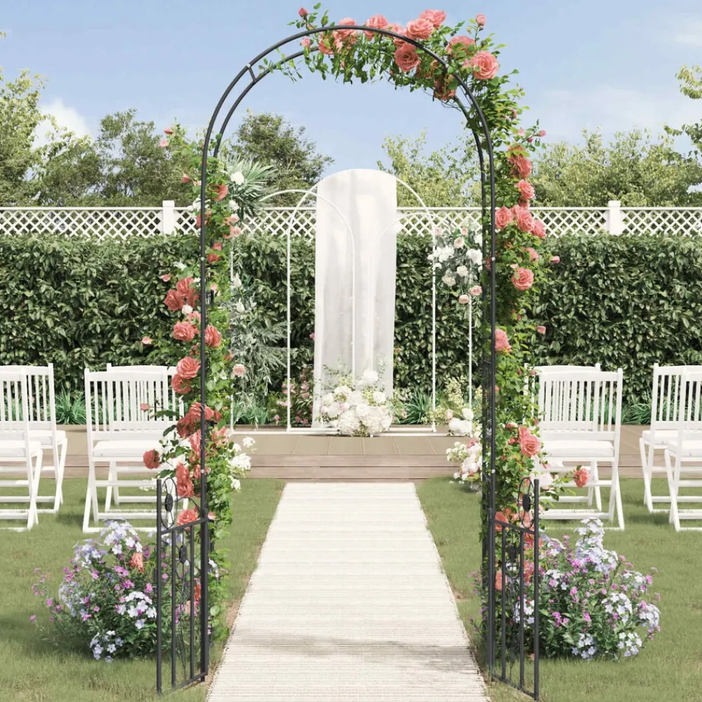 vidaXL Jardín-Arco de jardín con cerradura 102 x 50 x 218 cm