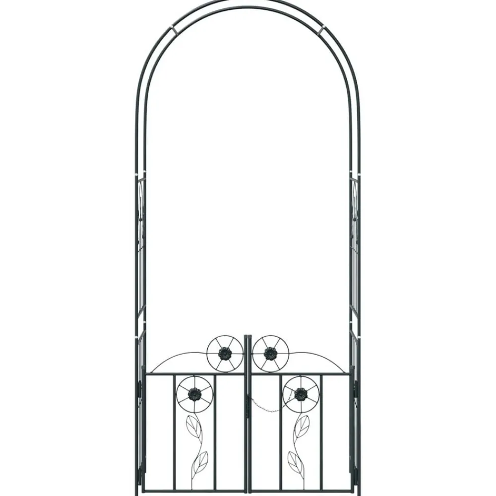 vidaXL Jardín-Arco de jardín con cerradura 102 x 50 x 218 cm