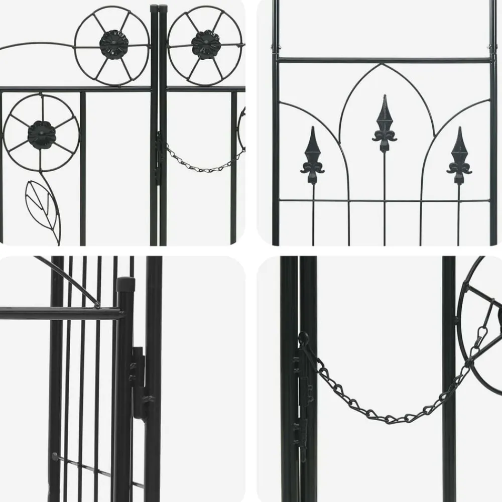 vidaXL Jardín-Arco de jardín con cerradura 102 x 50 x 218 cm
