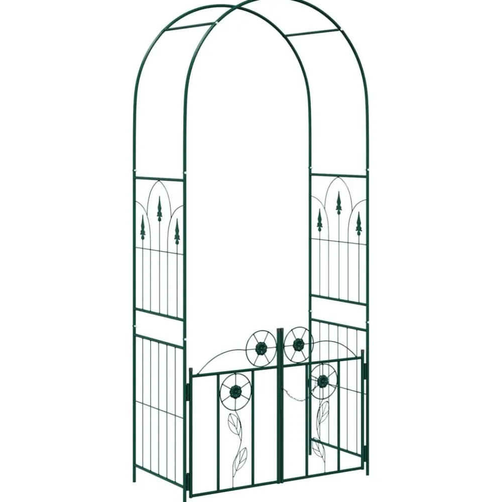 vidaXL Jardín-Arco de jardín con cerradura 102 x 50 x 218 cm