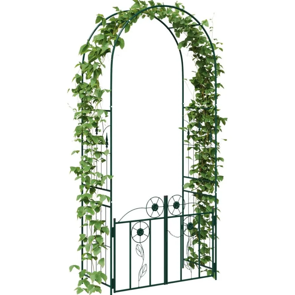 vidaXL Jardín-Arco de jardín con cerradura 102 x 50 x 218 cm