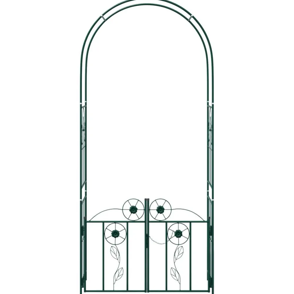 vidaXL Jardín-Arco de jardín con cerradura 102 x 50 x 218 cm
